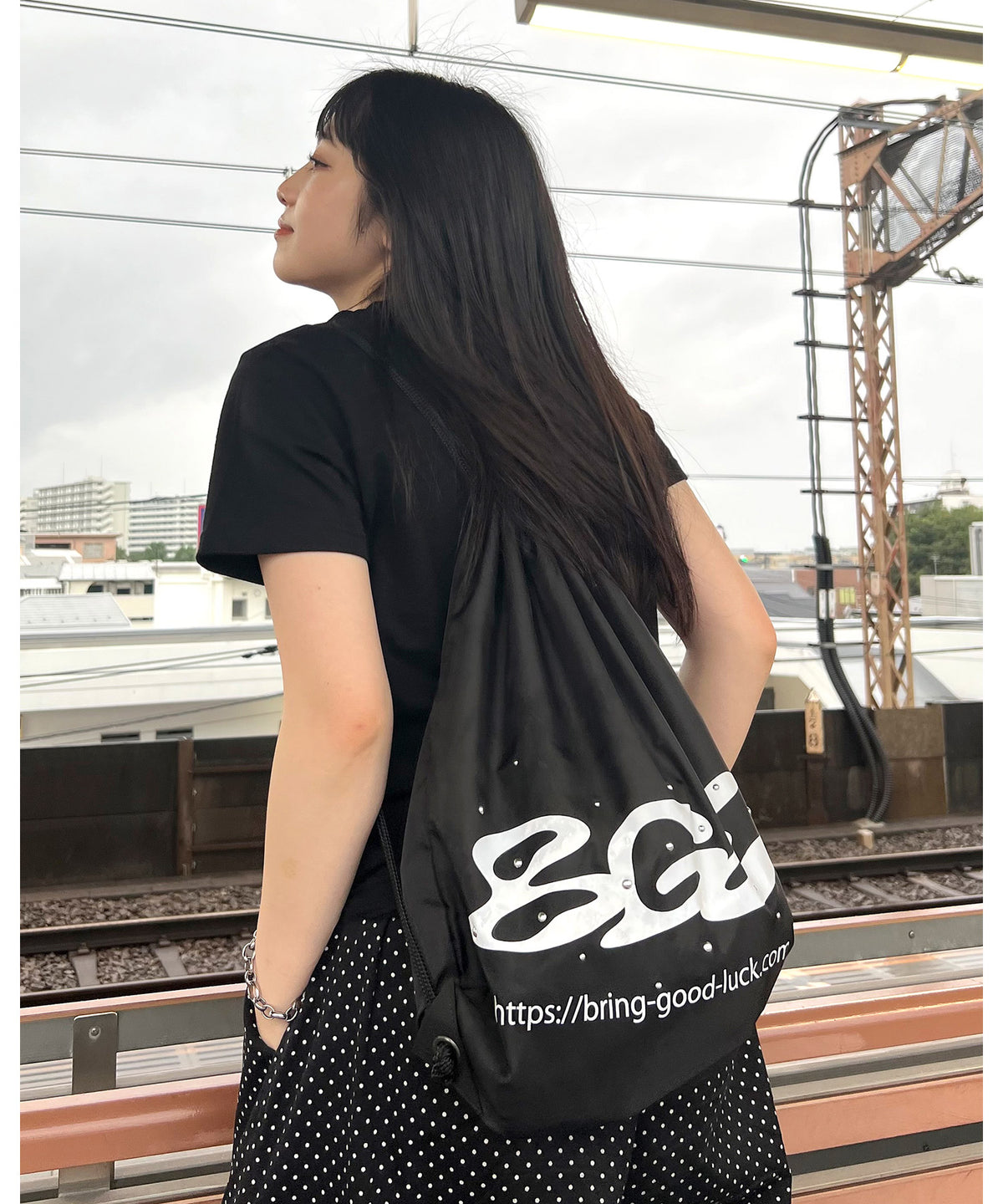 LOGO KNAPSACK -BLACK-