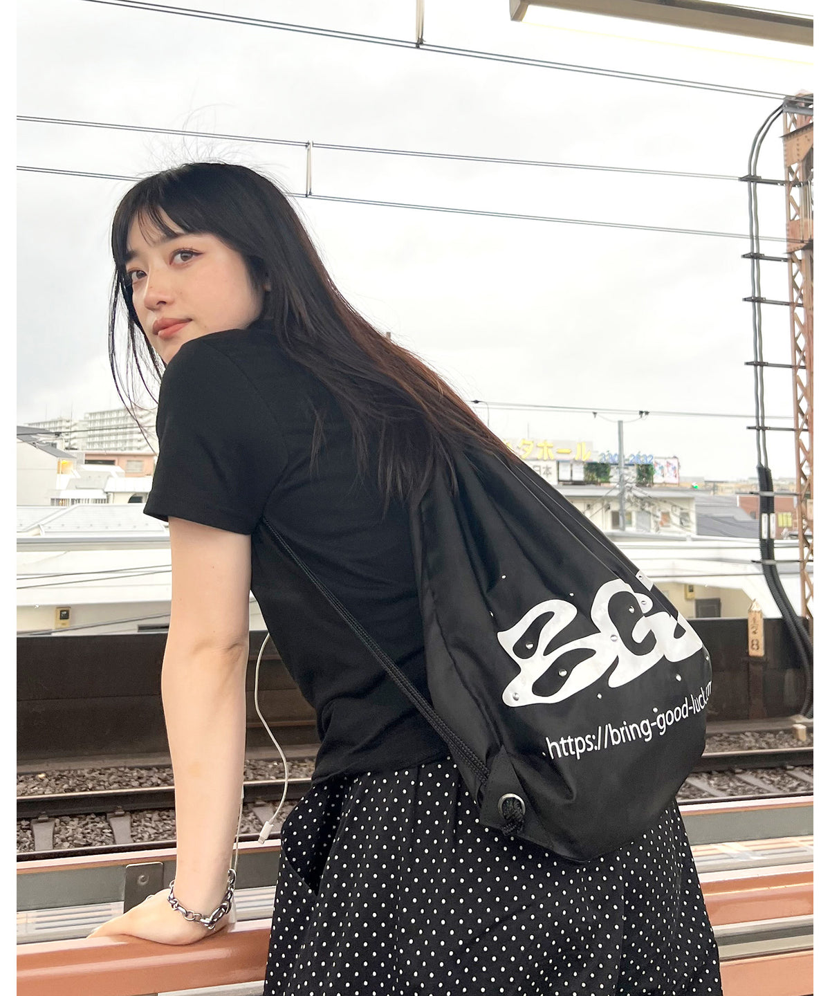 LOGO KNAPSACK -BLACK-