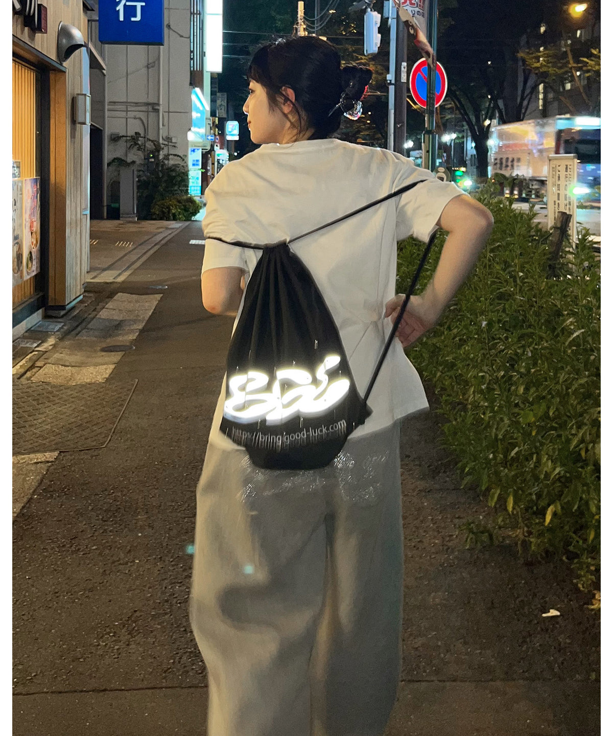 LOGO KNAPSACK -BLACK-