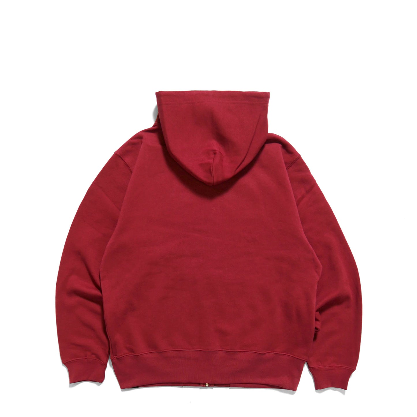 LEOPARD STUDS ZIP PARKA -BURGUNDY-