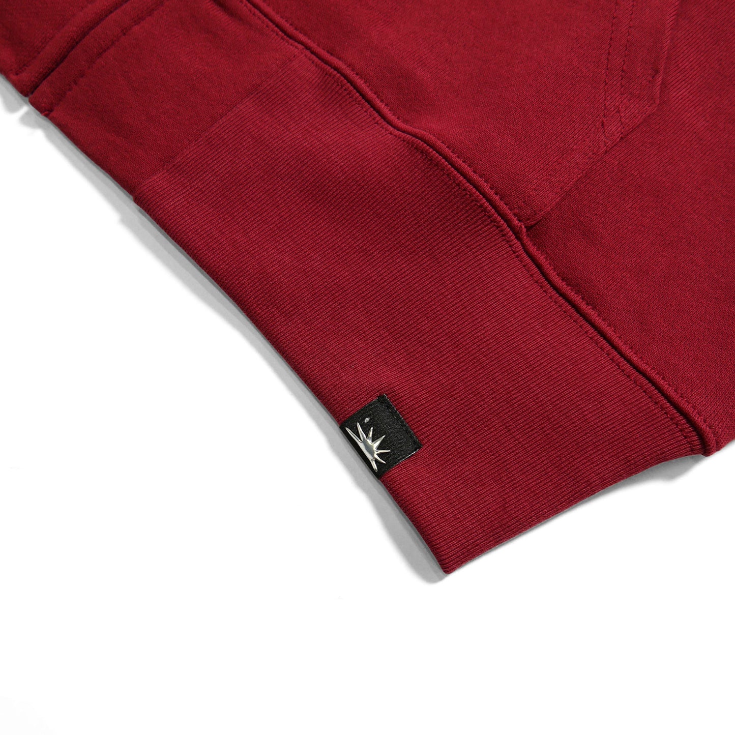 LEOPARD STUDS ZIP PARKA -BURGUNDY-