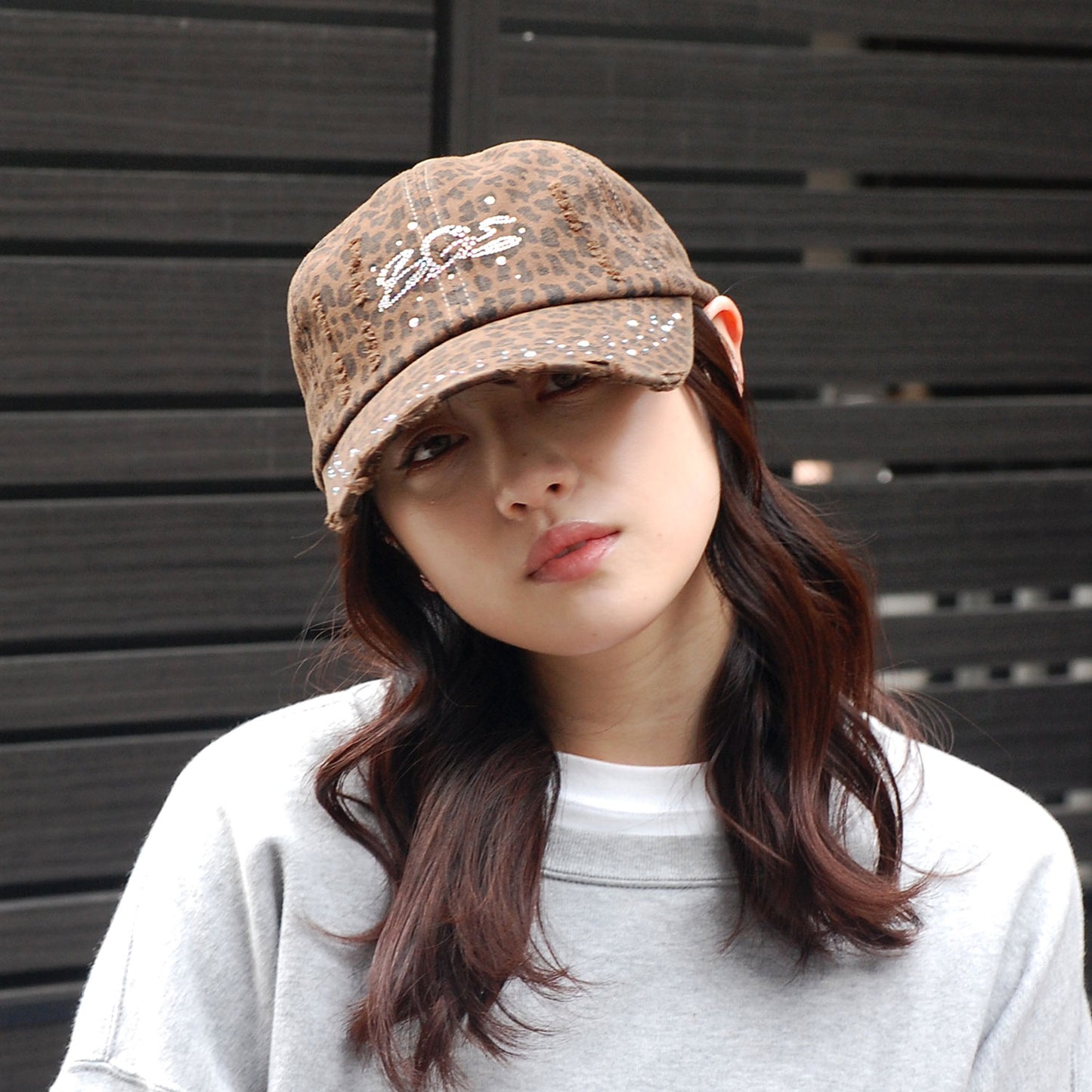 LEOPARD CAP -KHAKI-
