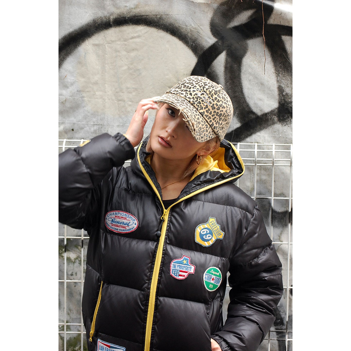 LEOPARD CAP -YELLOW-