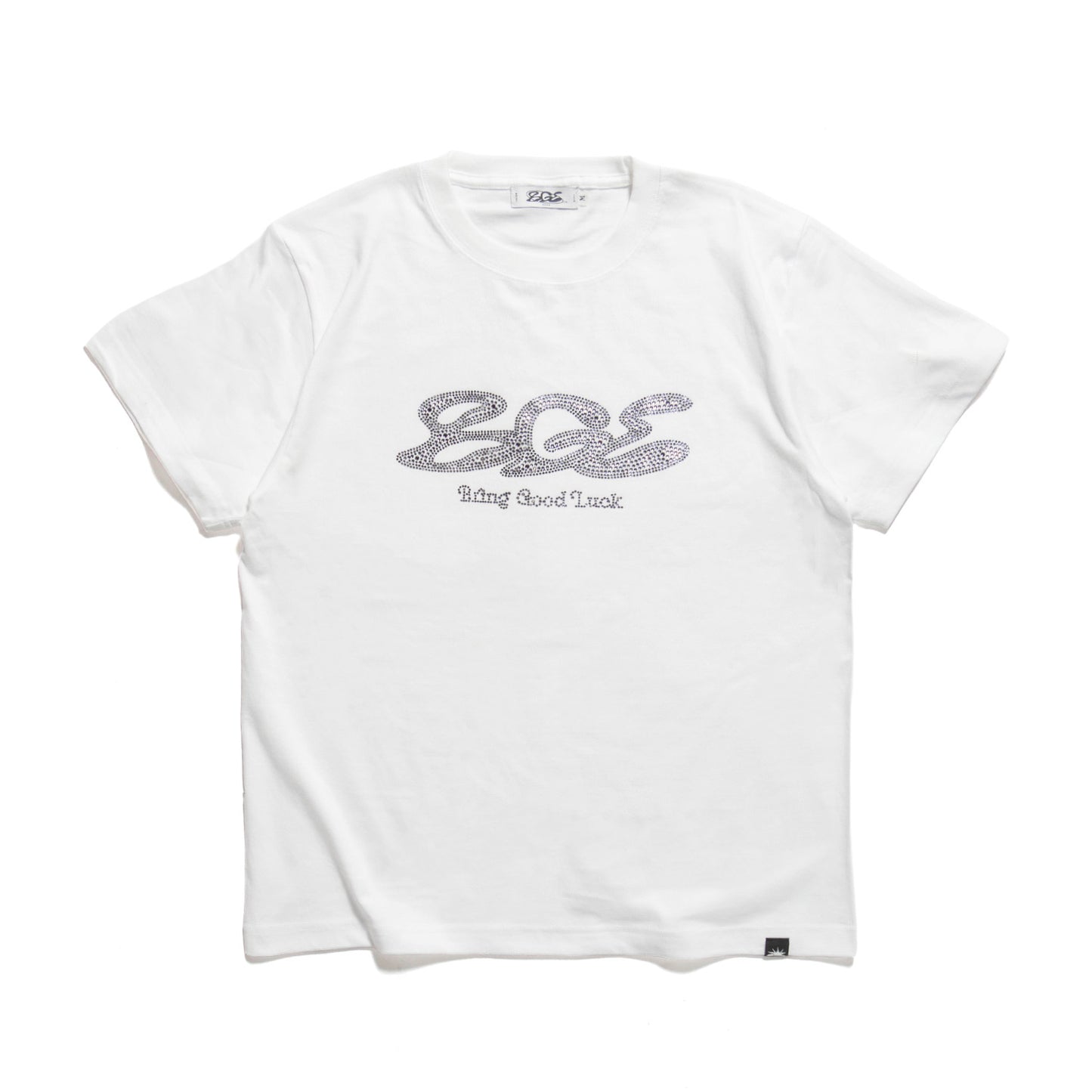 RHINESTONE LOGO TEE -WHITE-