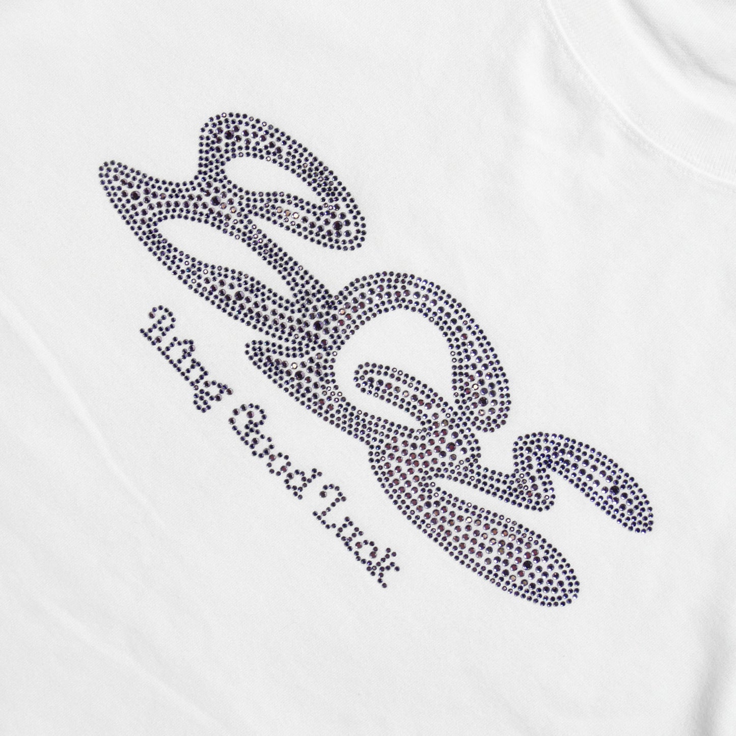 RHINESTONE LOGO TEE -WHITE-