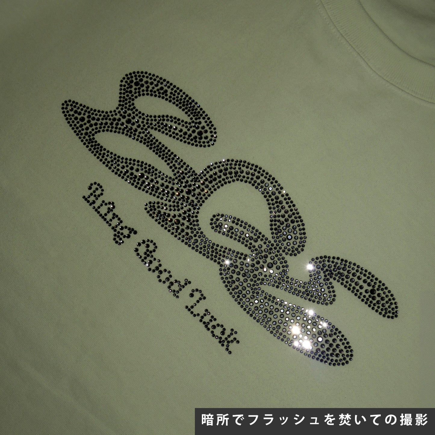 RHINESTONE LOGO TEE -WHITE-