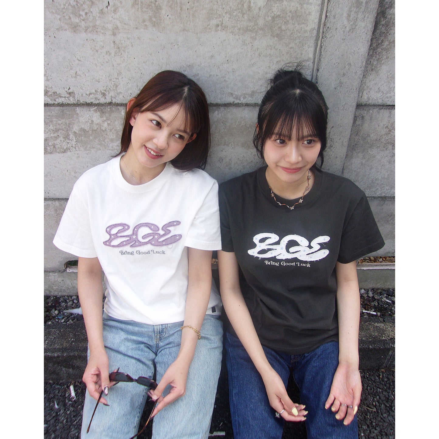 RAW EDGE LOGO TEE -CHARCOAL-