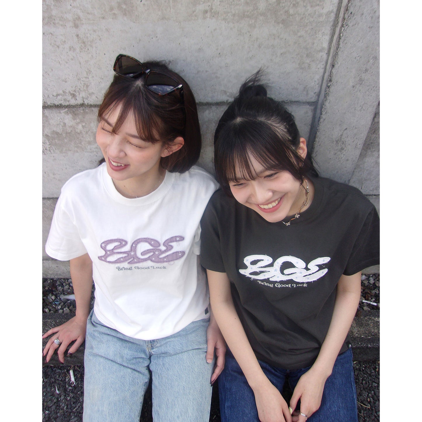 RAW EDGE LOGO TEE -CHARCOAL-