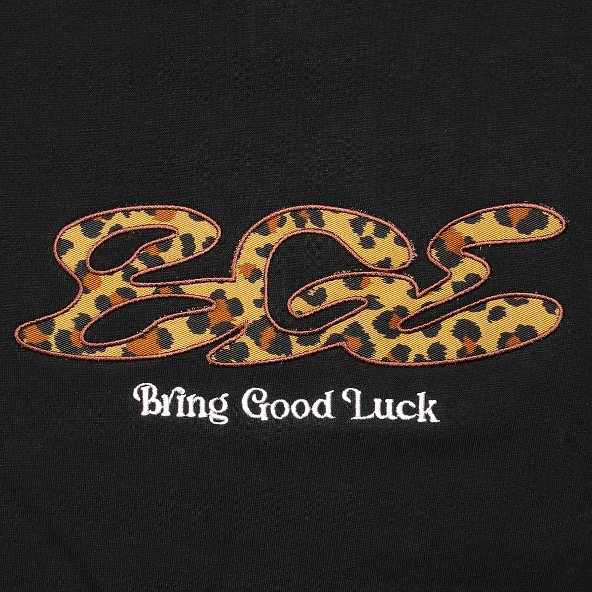 LEOPARD LOGO TEE -BLACK-