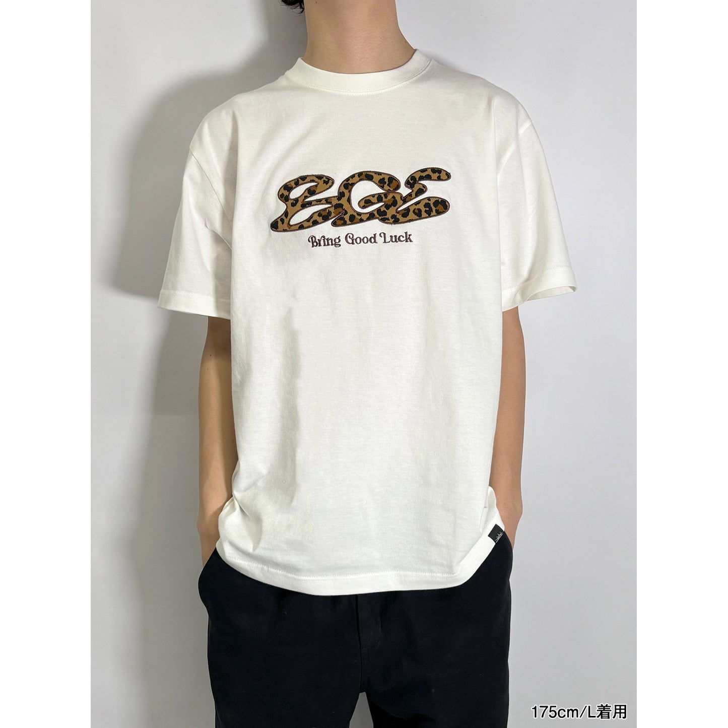 LEOPARD LOGO TEE -OFF WHITE-