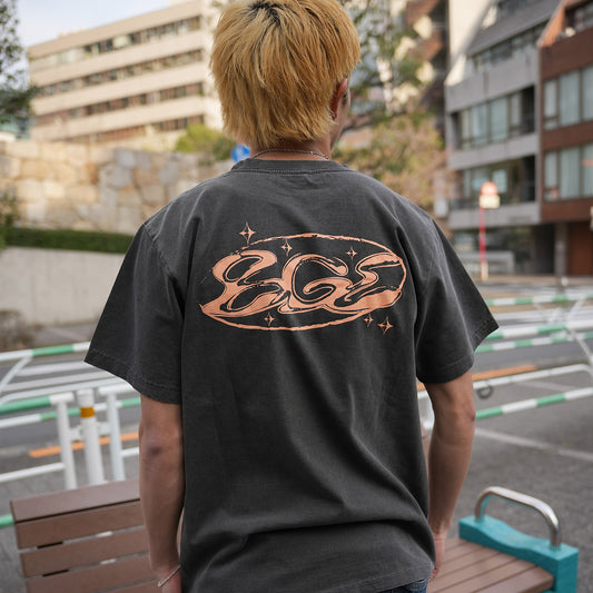 CRACK OVAL LOGO TEE -BLACK-