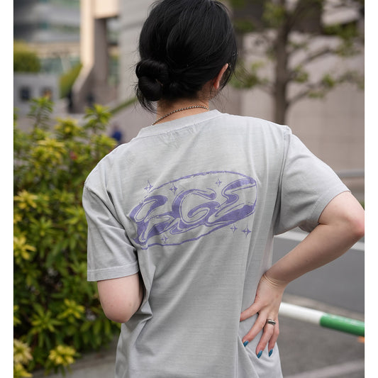 CRACK OVAL LOGO TEE -LIGHT GREY-