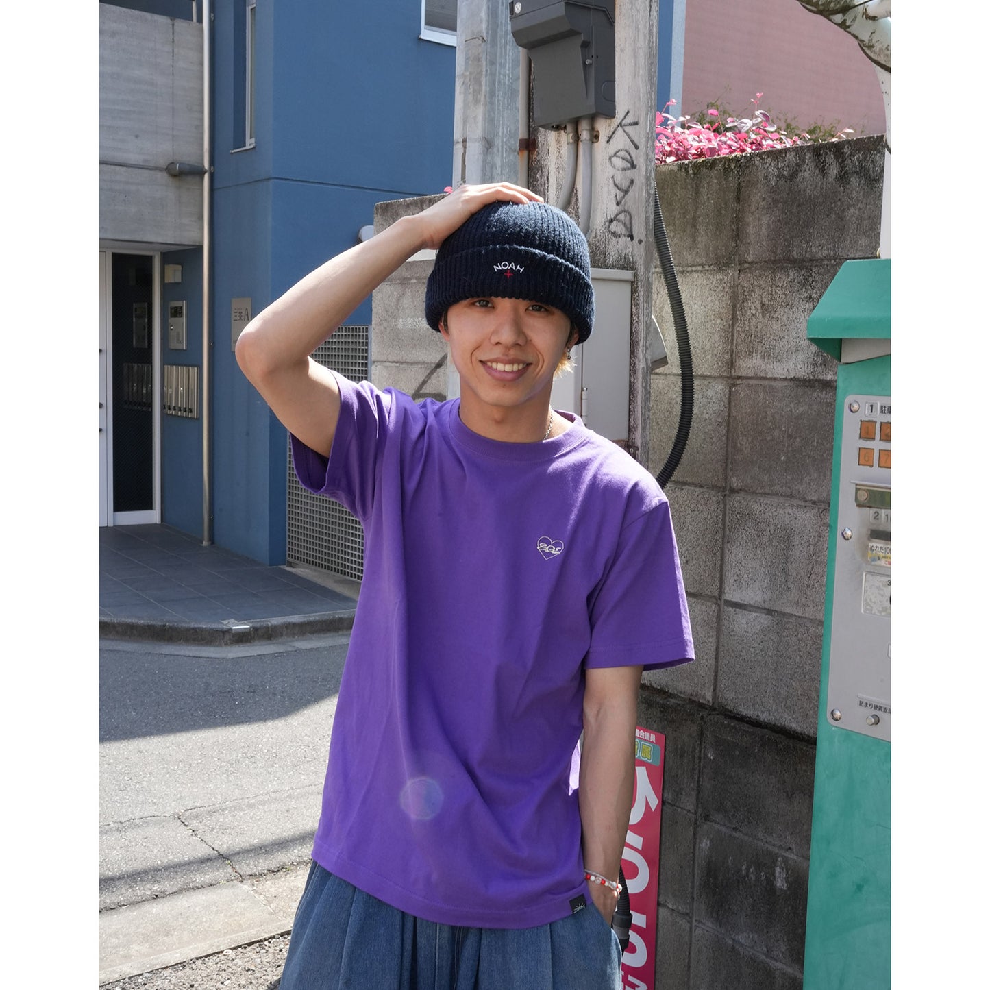 RETRO HEART TEE -PURPLE-