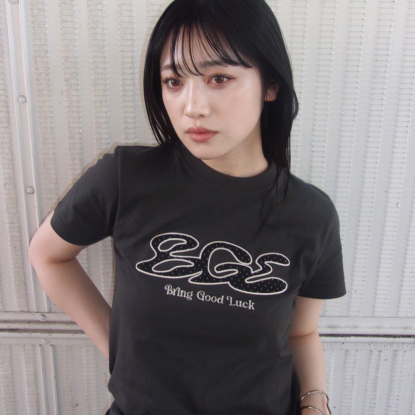 DOT LOGO TEE -BLACK-