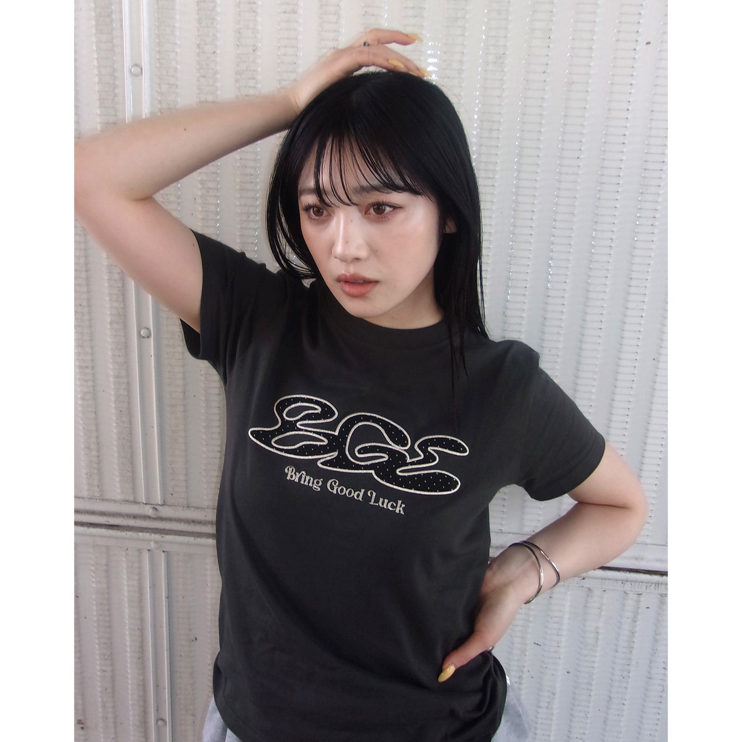 DOT LOGO TEE -BLACK-
