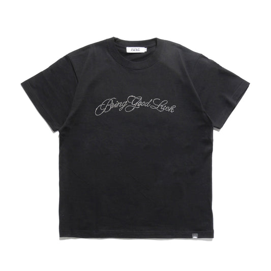 SCRIPT LOGO TEE -BLACK-
