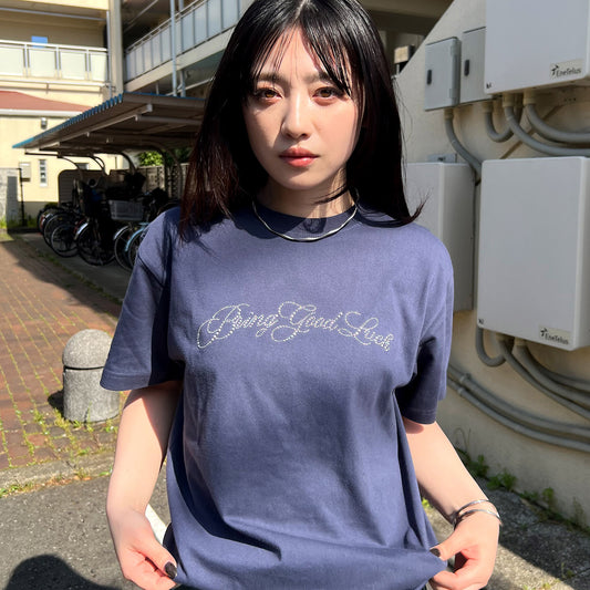 SCRIPT LOGO TEE -DARK PURPLE-