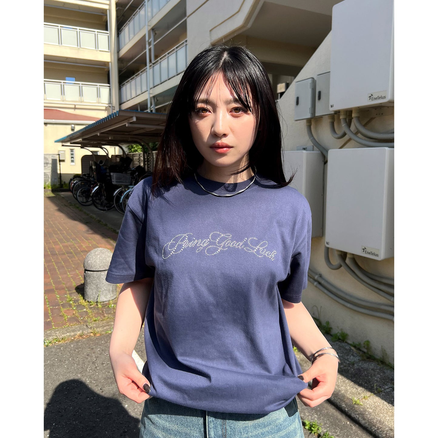 SCRIPT LOGO TEE -DARK PURPLE-