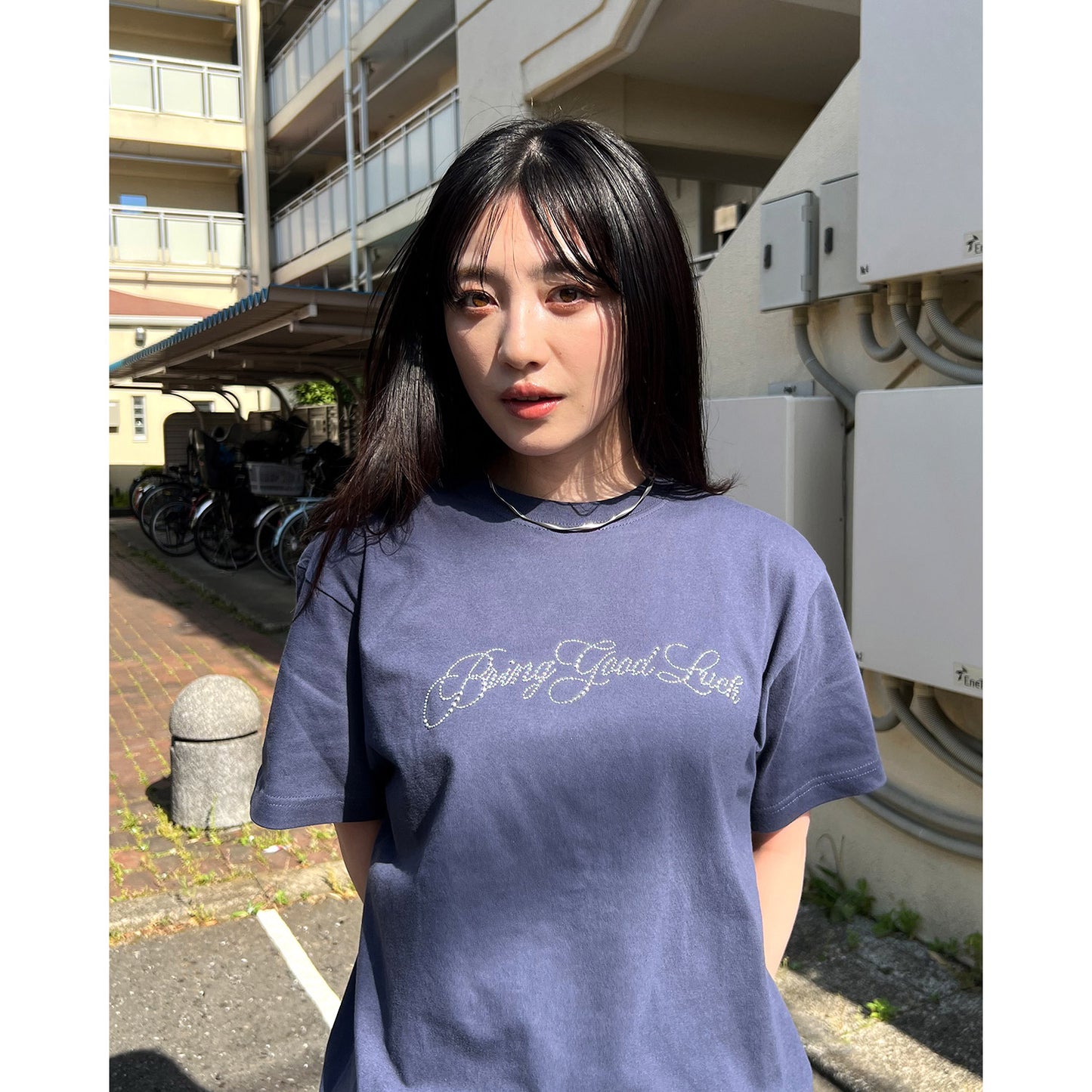 SCRIPT LOGO TEE -DARK PURPLE-