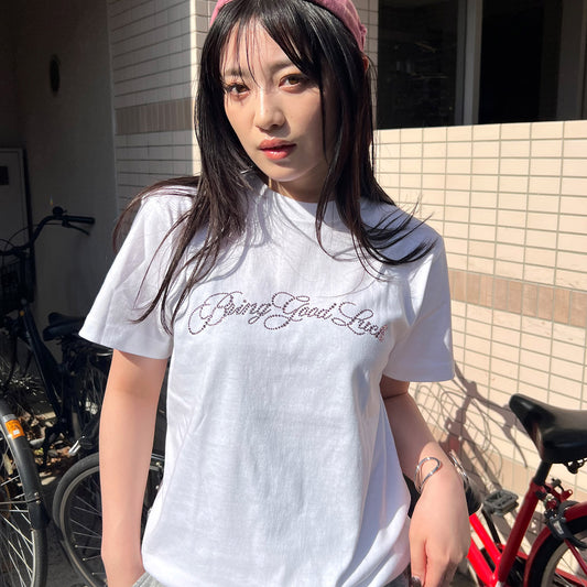 SCRIPT LOGO TEE -WHITE-