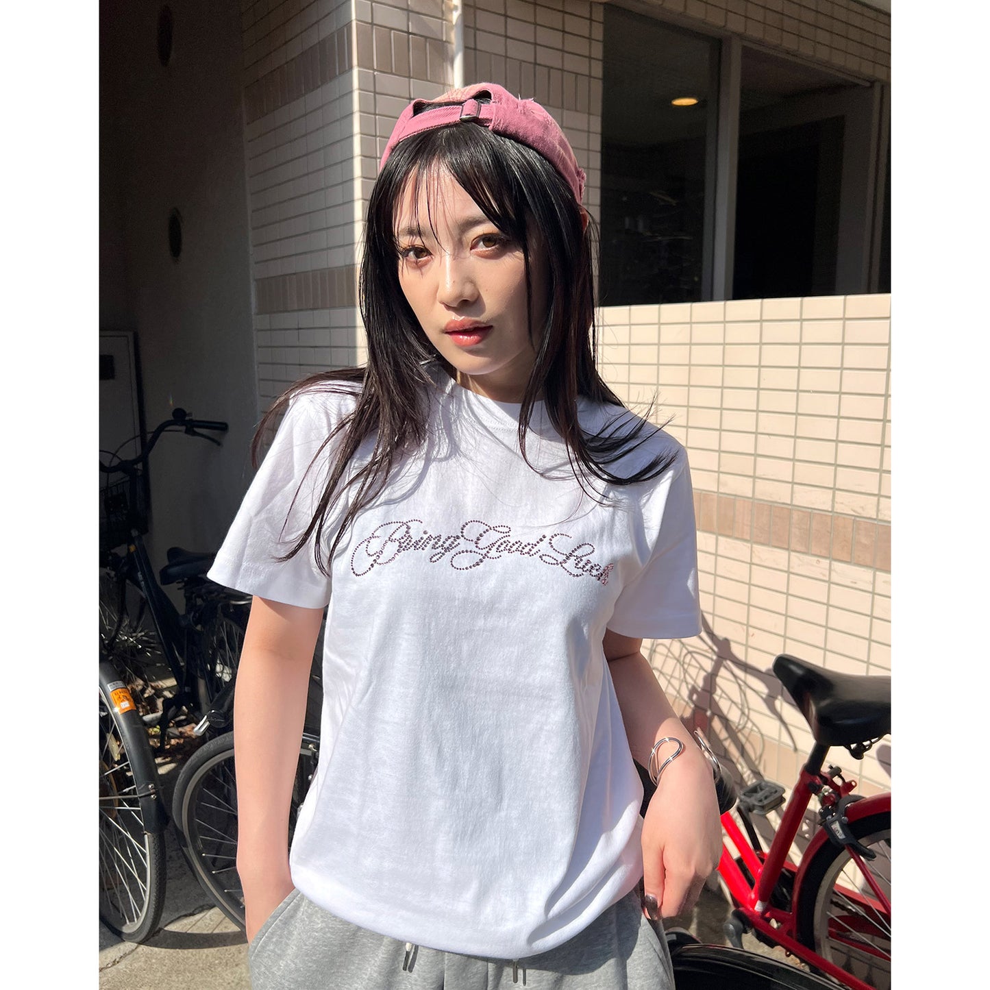 SCRIPT LOGO TEE -WHITE-