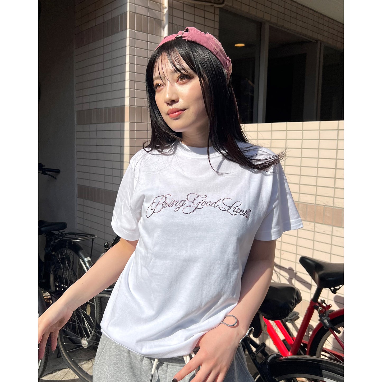 SCRIPT LOGO TEE -WHITE-