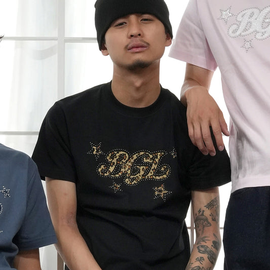 STAR LOGO TEE -BLACK-