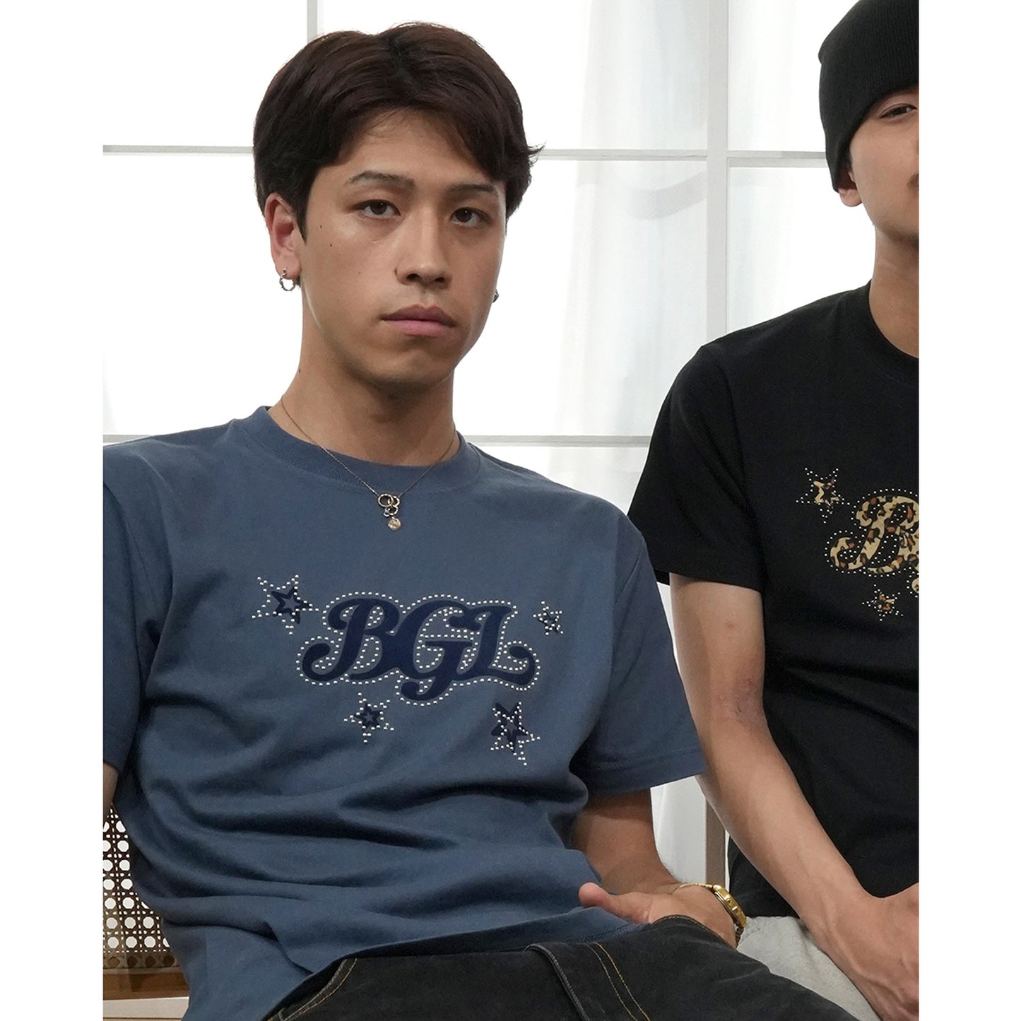 STAR LOGO TEE -NAVY-