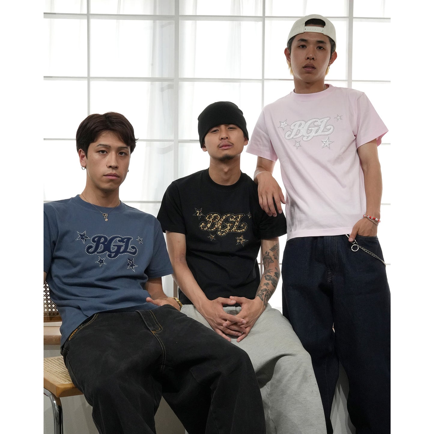 STAR LOGO TEE -NAVY-