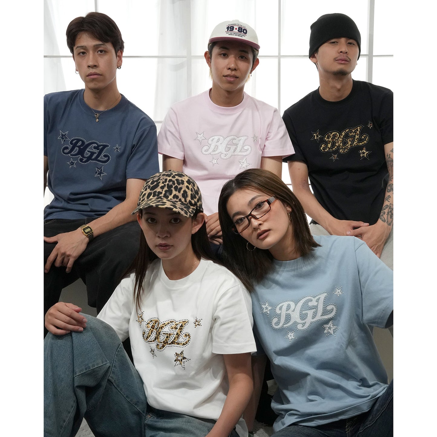 STAR LOGO TEE -NAVY-