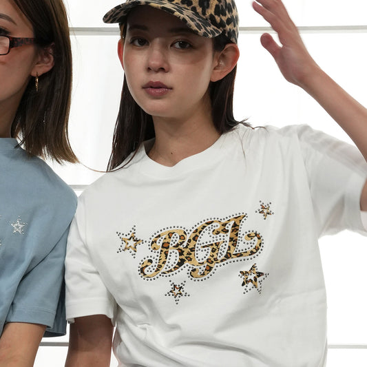STAR LOGO TEE -WHITE-
