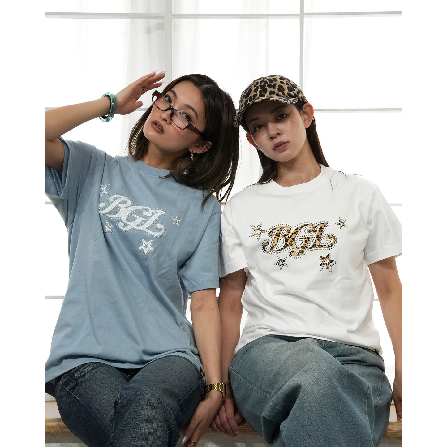 STAR LOGO TEE -WHITE-