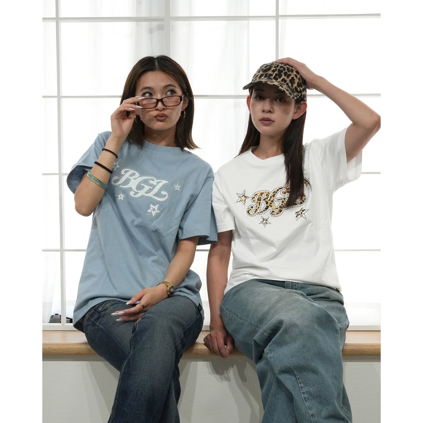 STAR LOGO TEE -WHITE-