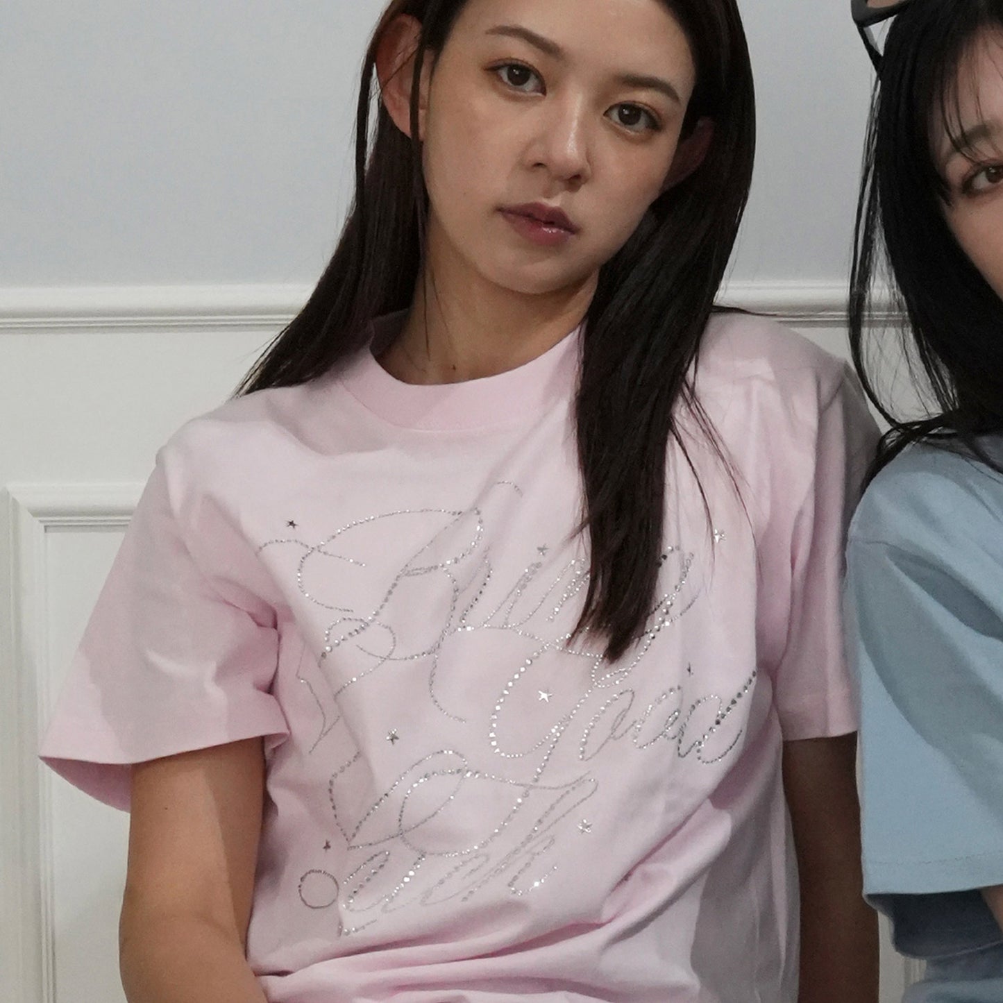 BIG SCRIPT TEE -PINK-