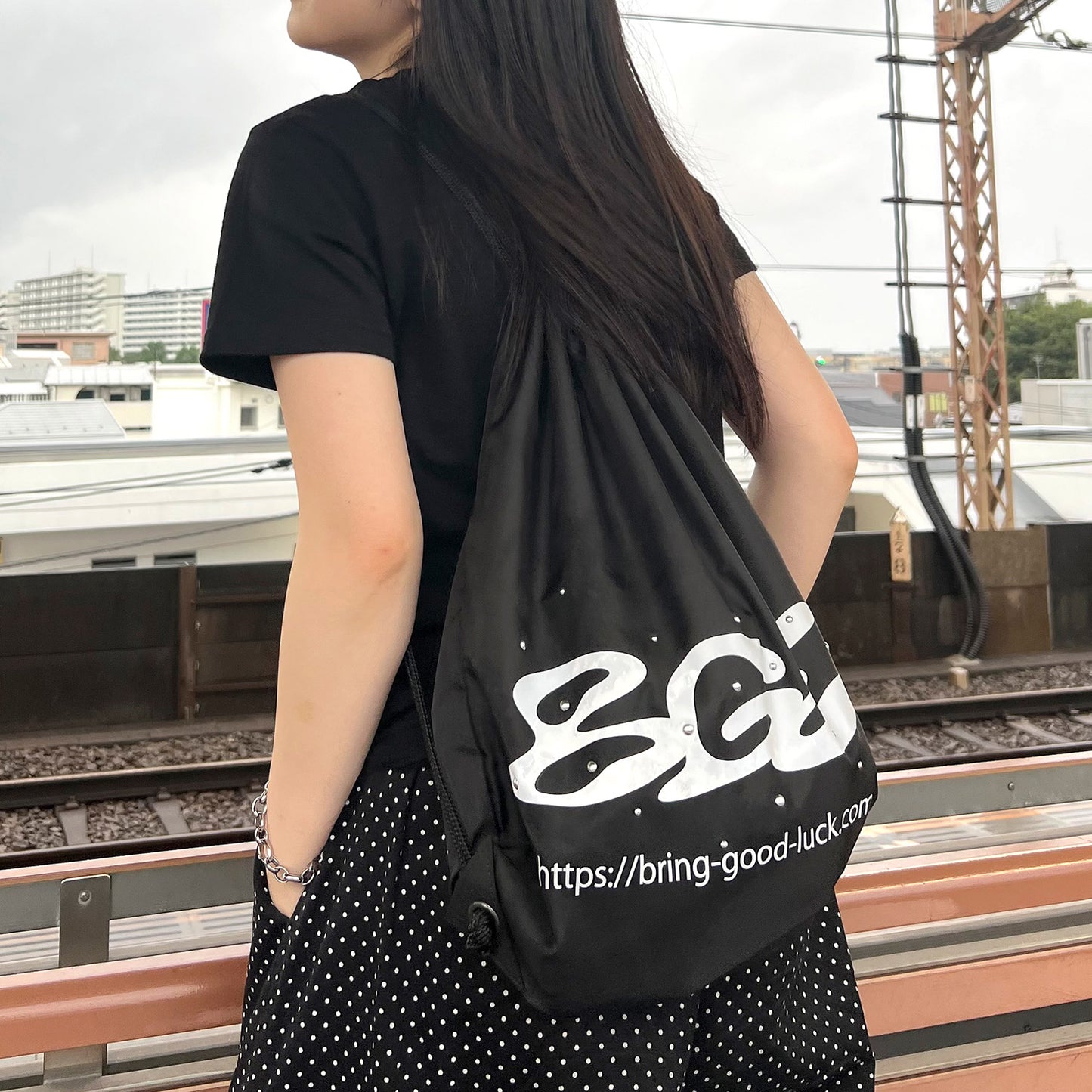 LOGO KNAPSACK -BLACK-