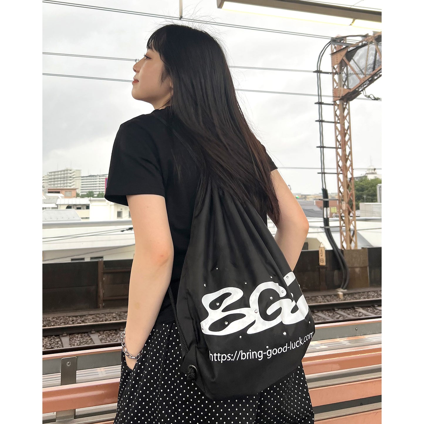 LOGO KNAPSACK -BLACK-