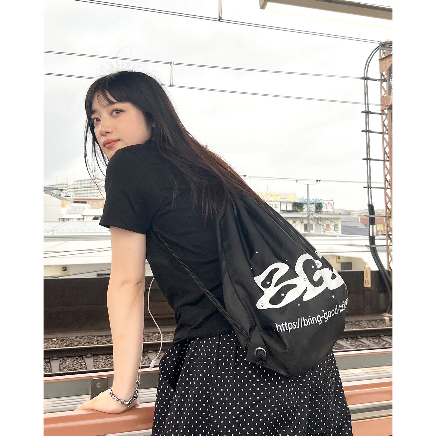 LOGO KNAPSACK -BLACK-